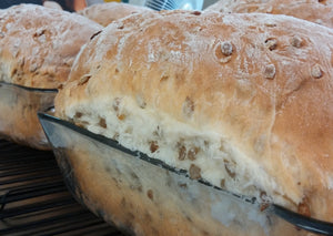 A close up view of Big Ricky's delicious Sunflower seed bread.